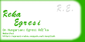 reka egresi business card